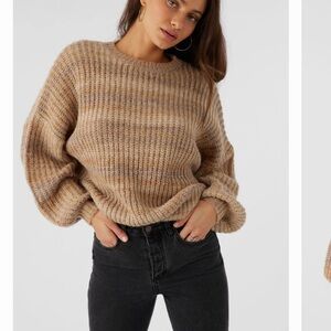 NWT O'Neill Women's Brown Knit Sweater
